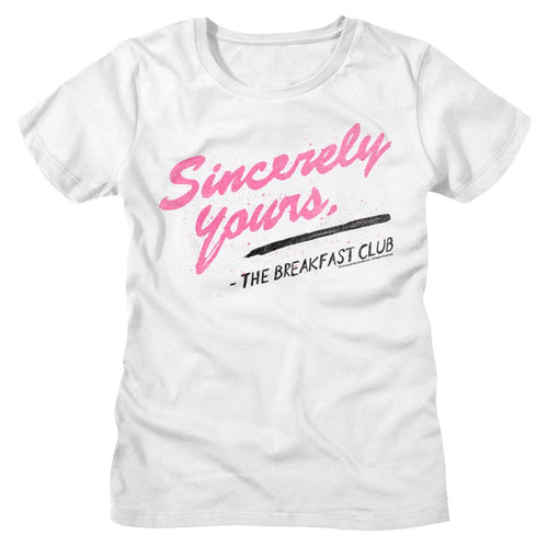 Breakfast Club Special Order Breakfast Club Sincerely Yours Ladies Short-Sleeve T-Shirt