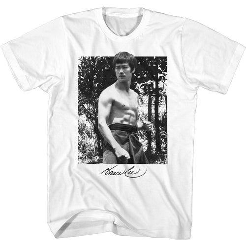 Bruce Lee Special Order B&W Bruce Photo Adult Short-Sleeve T-Shirt