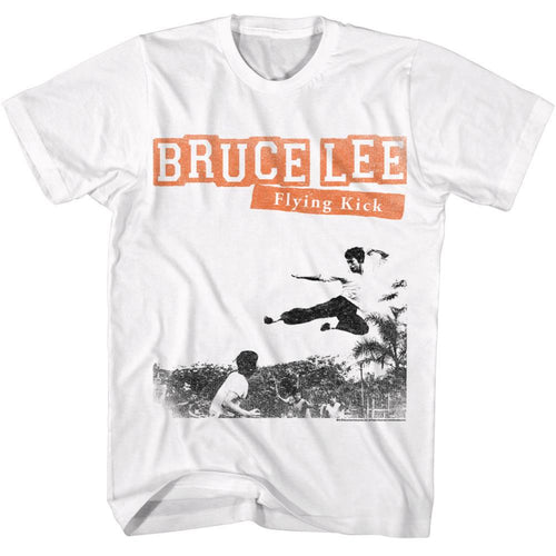 Bruce Lee Flying Kick Adult Short-Sleeve T-Shirt