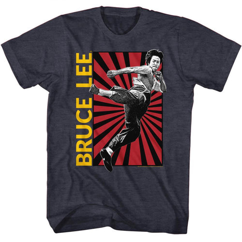 Bruce Lee Kick Adult Short Sleeve T-Shirt