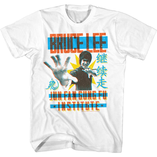 Bruce Lee Special Order Poster Primaries Adult Short-Sleeve T-Shirt
