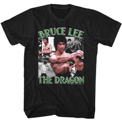 Bruce Lee Special Order The Dragon Collage Adult Short-Sleeve T-Shirt