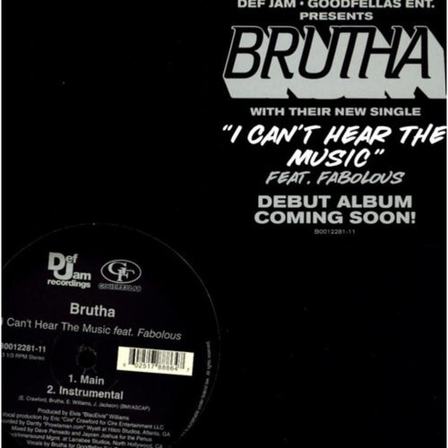 Brutha - I Can't Hear Music (X2) - 12-inch Vinyl