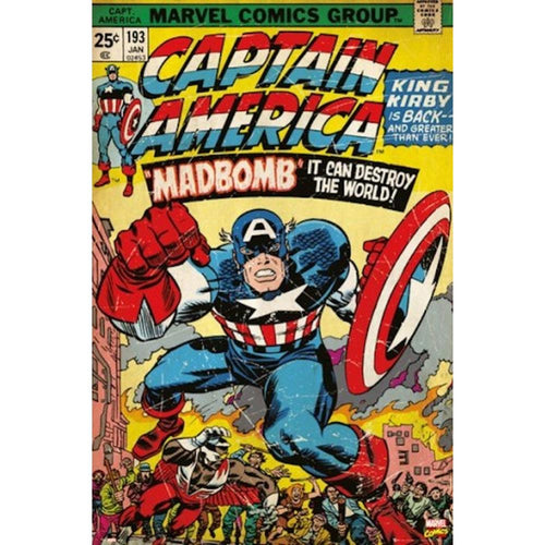 Captain America Madbomb Poster - 24In 36In 
