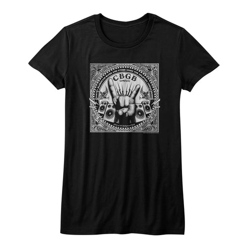 CBGB Special Order Rock Hand Juniors S/S T-Shirt