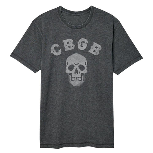 CBGB Logo And Skull Adult Short-Sleeve Vintage Wash T-Shirt