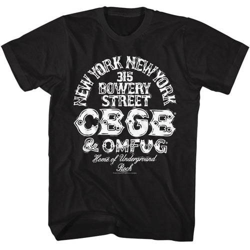 CBGB Logo And Address Adult Short-Sleeve T-Shirt