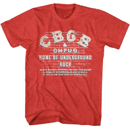 CBGB Logo On Wall Adult Short-Sleeve T-Shirt