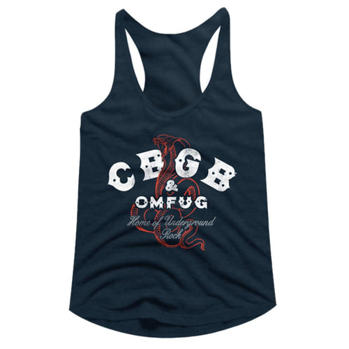 CBGB Special Order Snakes Ladies Slimfit Racerback Tank T-Shirt