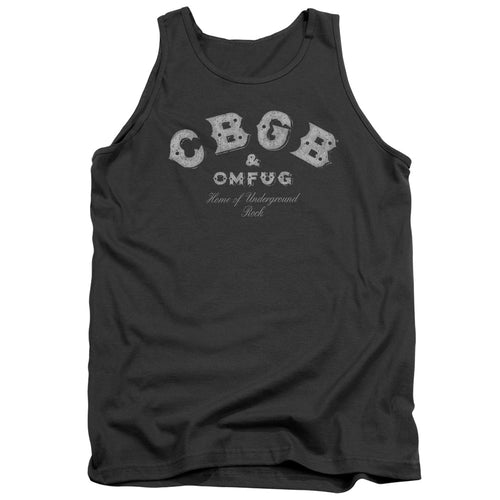 CBGB Tattered Logo Men's 18/1 100% Cotton Tank Top