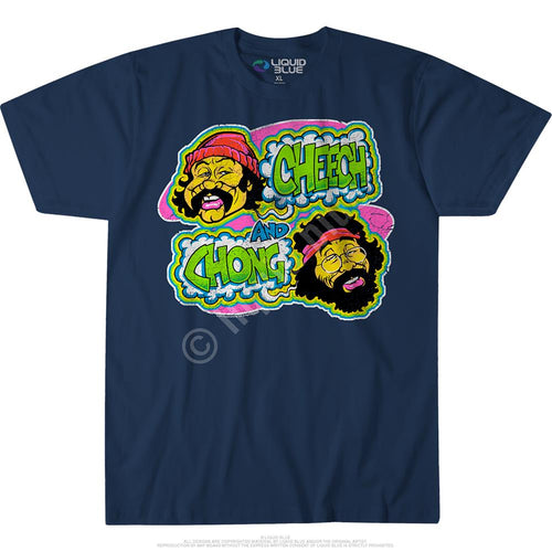 Cheech And Chong Cheech and Chong Transfer Navy T-Shirt
