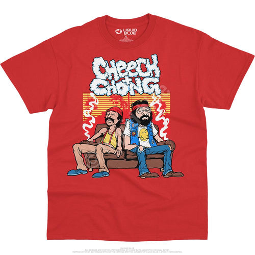 Cheech And Chong Couch Locked Red T-Shirt