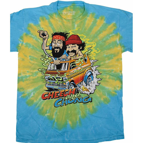 Cheech And Chong Hot Rod Tie-Dye T-Shirt