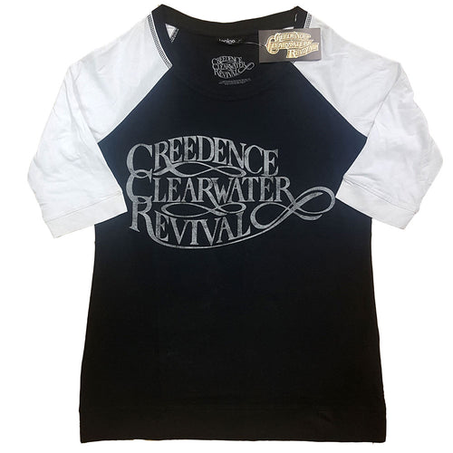 Creedence Clearwater Revival Vintage Logo Ladies Raglan T-Shirt
