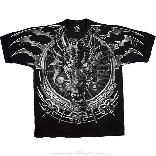 Dark Fantasy Dragon Catcher Black T-Shirt