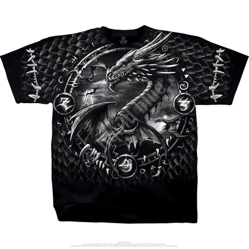 Dark Fantasy Dragon Dreamcatcher Black T-Shirt