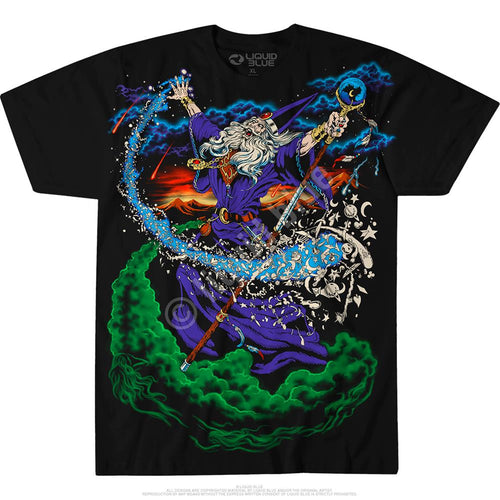 Dark Fantasy Wizard Black T-Shirt