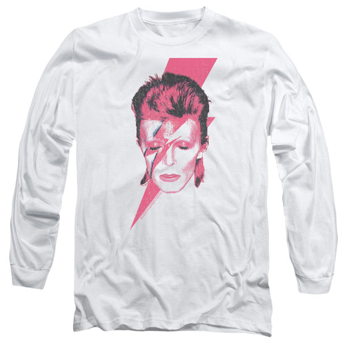 David Bowie Aladdin Sane Men's 18/1 Long Sleeve 100% Cotton T-Shirt