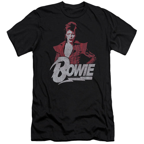 David Bowie Special Order Diamond David Men's Premium Ultra-Soft 30/1 100% Cotton Slim Fit T-Shirt - Eco-Friendly - Made In The USA