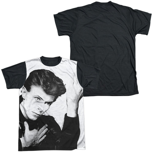 David Bowie Hero Men's Black Back Regular Fit 100% Polyester Short-Sleeve T-Shirt