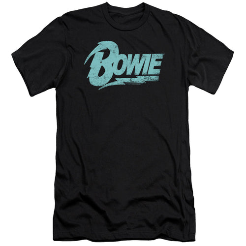 David Bowie Special Order Logo Men's Premium Ultra-Soft 30/1 100% Cotton Slim Fit T-Shirt - Eco-Friendly - Made In The USA
