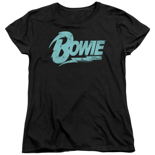 David Bowie Special Order Logo Women's 18/1 100% Cotton Short-Sleeve T-Shirt