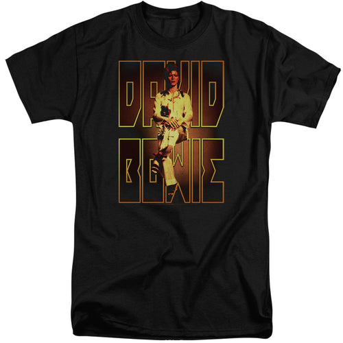 David Bowie Perched Men's 18/1 Tall 100% Cotton Short-Sleeve T-Shirt