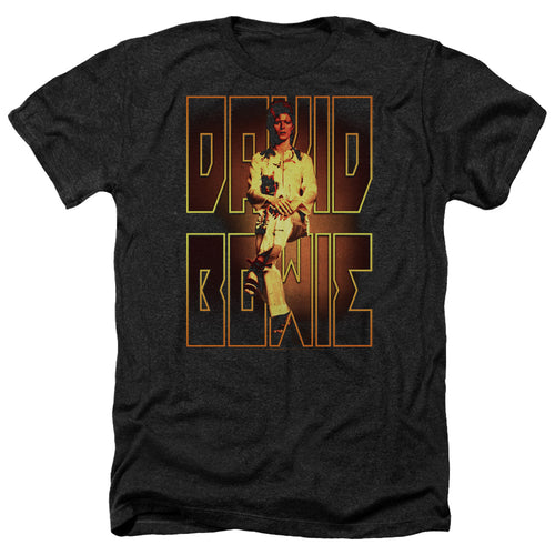 David Bowie Special Order Perched Men's 30/1 Heather 60% Cotton 40% Poly Short-Sleeve T-Shirt