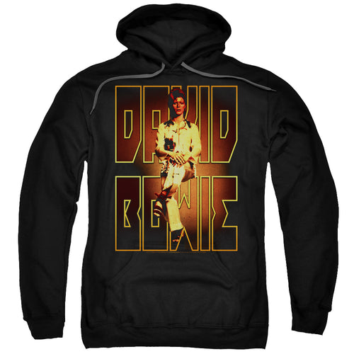 David Bowie Perched Men's Pull-Over 75% Cotton 25% Poly Hoodie