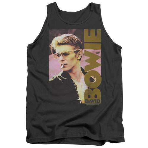 David Bowie Special Order Smokin Men's 18/1 100% Cotton Tank Top