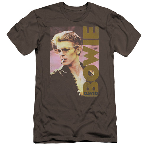 David Bowie Special Order Smokin Men's Premium Ultra-Soft 30/1 100% Cotton Slim Fit T-Shirt - Eco-Friendly - Made In The USA