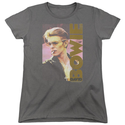 David Bowie Special Order Smokin Women's 18/1 100% Cotton Short-Sleeve T-Shirt