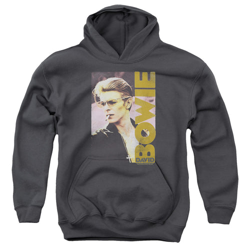 David Bowie Smokin Youth 50% Cotton 50% Poly Pull-Over Hoodie