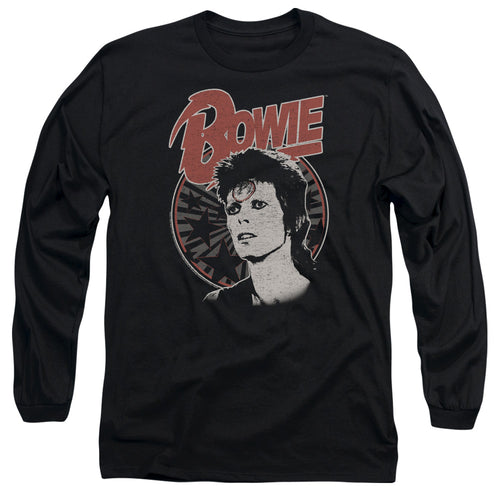 David Bowie Special Order Space Oddity Men's 18/1 Long Sleeve 100% Cotton T-Shirt