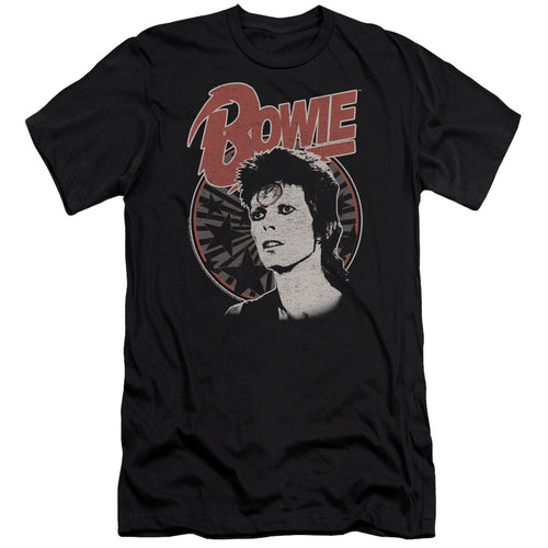 David Bowie Special Order Space Oddity Men's 30/1 100% Cotton Slim Fit Short-Sleeve T-Shirt
