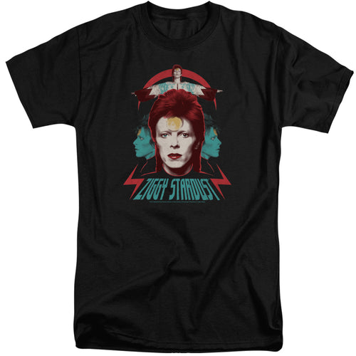 David Bowie Special Order Ziggy Heads Men's 18/1 Tall 100% Cotton Short-Sleeve T-Shirt