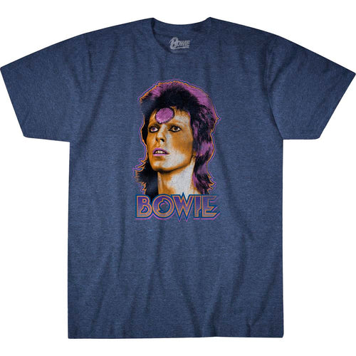 David Bowie Ziggy Medallion Poly Cotton Short-Sleeve T-Shirt