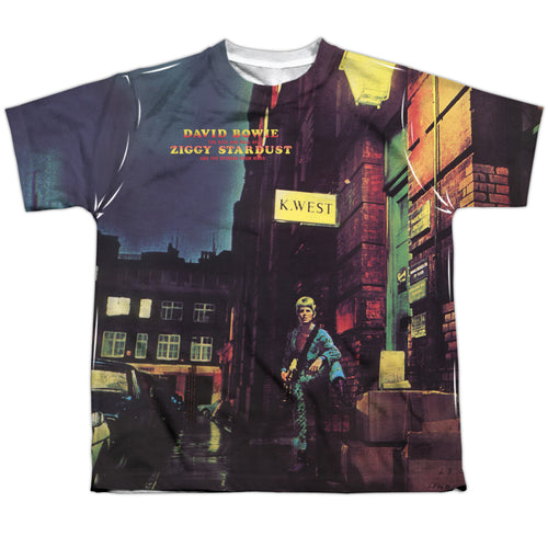 David Bowie Ziggy Star Dust Youth Regular Fit 100% Polyester Short-Sleeve T-Shirt