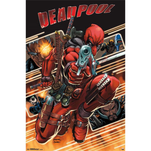 Deadpool Attack Poster - 22 In x 34 In