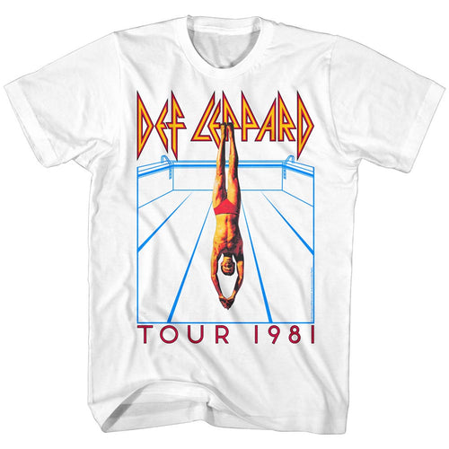 Def Leppard Special Order He's Swimming Adult S/S T-Shirt