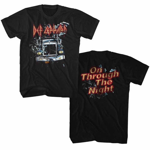 Def Leppard Through Night 2Side Adult Short-Sleeve T-Shirt