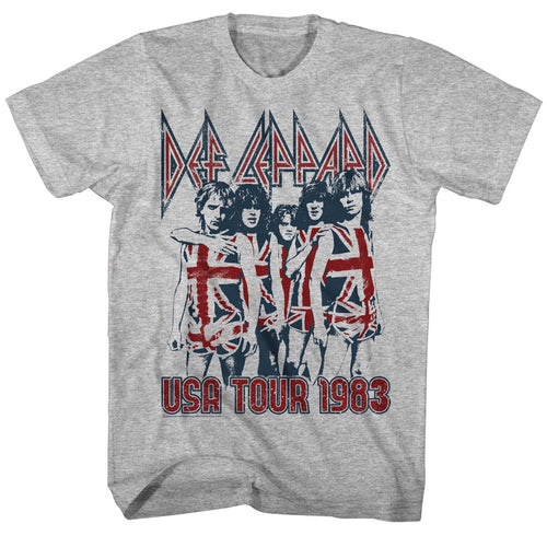Def Leppard Special Order Usa Tour 1983 Adult S/S T-Shirt
