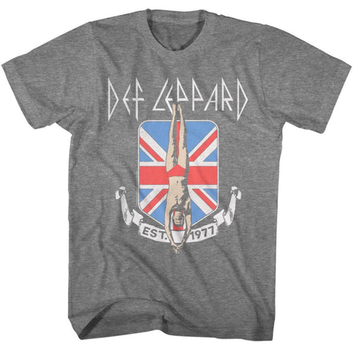 Def Leppard Diver Union Jack Adult Short-Sleeve T-Shirt