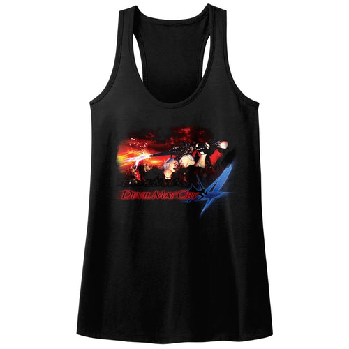 Devil May Cry Face Your Demons Ladies Slimfit Racerback