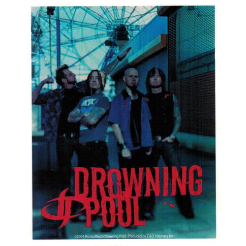 Drowning Pool Group Photo & Logo Sticker
