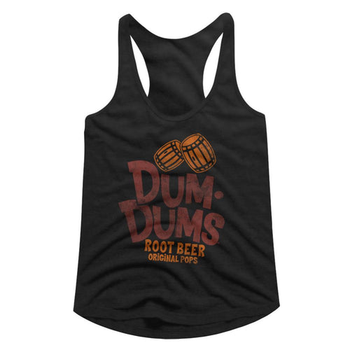 Dum Dums Special Order Root Beer Ladies Slimfit Racerback T-Shirt