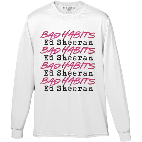 Ed Sheeran Bad Habits Stack Unisex Long Sleeved T-Shirt