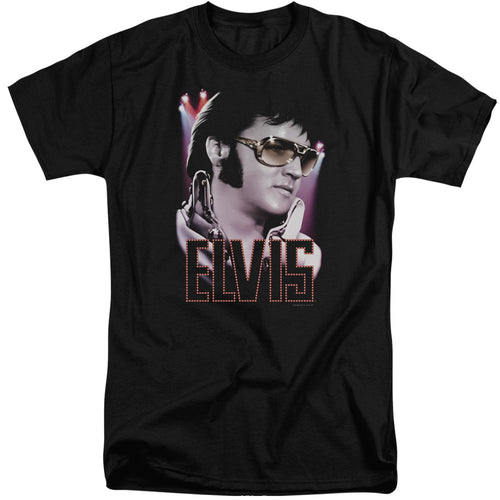 Elvis Presley 70's Star Men's 18/1 Tall 100% Cotton Short-Sleeve T-Shirt