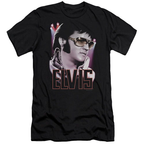 Elvis Presley 70's Star Men's Premium Ultra-Soft 30/1 100% Cotton Slim Fit T-Shirt - Eco-Friendly - Made In The USA