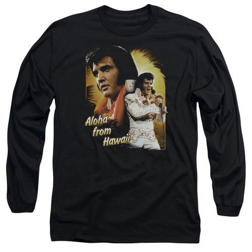 Elvis Presley Special Order Aloha Men's 18/1 Long Sleeve 100% Cotton T-Shirt